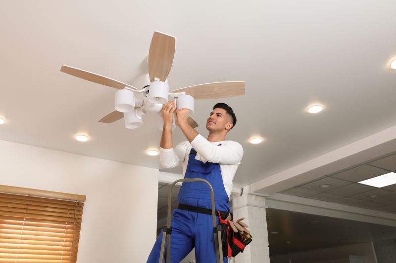 Ceiling Fan And Light Fixture Installation By A Handyman