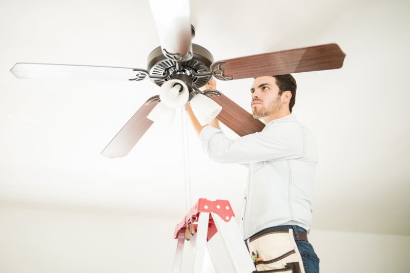 Ceiling Fan And Light Fixture Installation By A Handyman